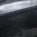 CHANEL Matelasse Vanity Pouch Enamel Black Gold CC Auth bs26105-19