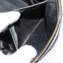 CHANEL Matelasse Vanity Pouch Enamel Black Gold CC Auth bs26105-23