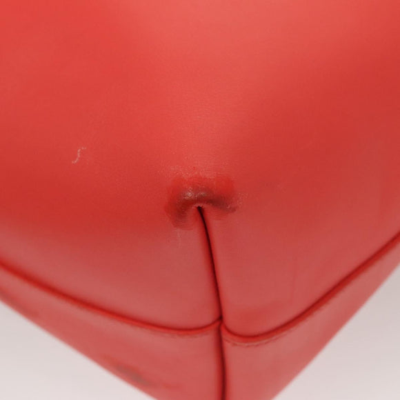 BALENCIAGA Tote Bag Leather Orange Gold Silver Auth bs26109