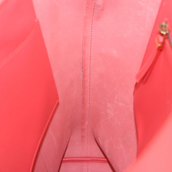 BALENCIAGA Tote Bag Leather Orange Gold Silver Auth bs26109