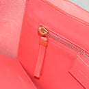 BALENCIAGA Tote Bag Leather Orange Gold Silver Auth bs26109-22