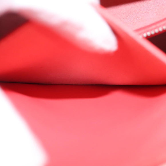 BALENCIAGA Tote Bag Leather Orange Gold Silver Auth bs26109