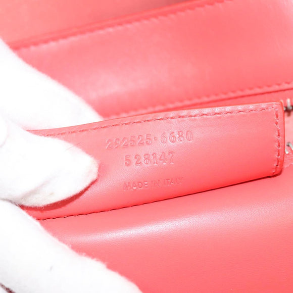 BALENCIAGA Tote Bag Leather Orange Gold Silver Auth bs26109