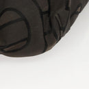 BURBERRY Waist Bag Canvas Gray Silver Auth bs26111-14