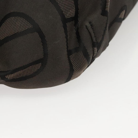 BURBERRY Waist Bag Canvas Gray Silver Auth bs26111