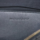 BURBERRY Waist Bag Canvas Gray Silver Auth bs26111-20
