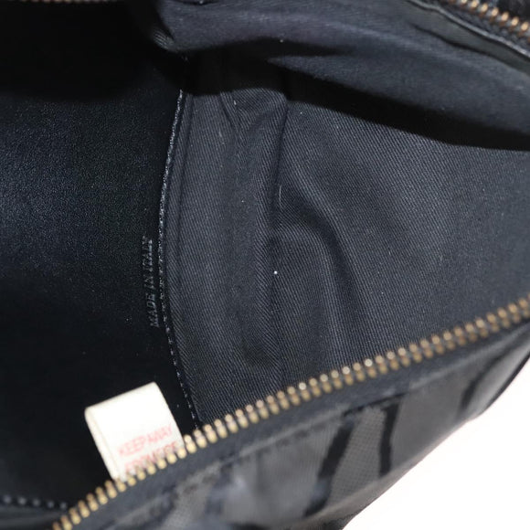 BURBERRY Waist Bag Canvas Gray Silver Auth bs26111