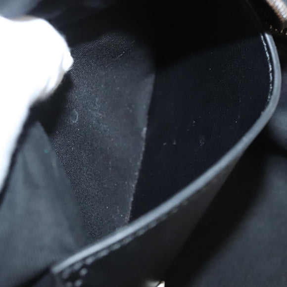 BURBERRY Waist Bag Canvas Gray Silver Auth bs26111