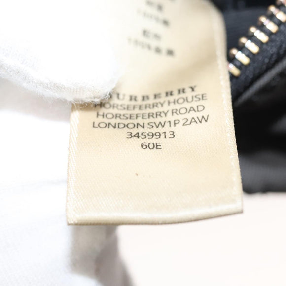 BURBERRY Waist Bag Canvas Gray Silver Auth bs26111