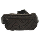 BURBERRY Waist Bag Canvas Gray Silver Auth bs26111-2