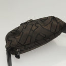 BURBERRY Waist Bag Canvas Gray Silver Auth bs26111-6