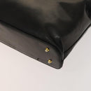 VERSACE Hand Bag Leather Black Gold Auth bs26123-12