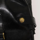 VERSACE Hand Bag Leather Black Gold Auth bs26123-15