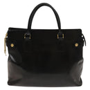 VERSACE Hand Bag Leather Black Gold Auth bs26123-2