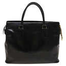 VERSACE Hand Bag Leather Black Gold Auth bs26123-3