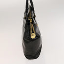 VERSACE Hand Bag Leather Black Gold Auth bs26123-5