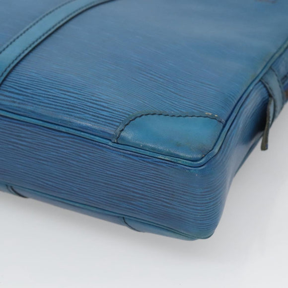 LOUIS VUITTON Epi Porte Documents Voyage Business Bag Blue M54475 Auth bs26141
