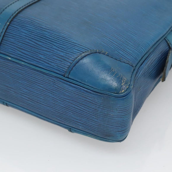 LOUIS VUITTON Epi Porte Documents Voyage Business Bag Blue M54475 Auth bs26141