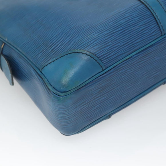 LOUIS VUITTON Epi Porte Documents Voyage Business Bag Blue M54475 Auth bs26141
