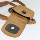 CELINE Shoulder Bag Leather Beige Auth bs26145-15