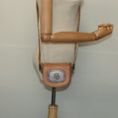 CELINE Shoulder Bag Leather Beige Auth bs26145-22