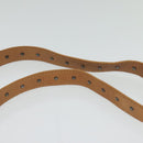 CELINE Shoulder Bag Leather Beige Auth bs26145-8