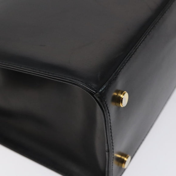 Salvatore Ferragamo Vala Shoulder Bag Leather Black Gold Auth bs26158