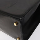 Salvatore Ferragamo Vala Shoulder Bag Leather Black Gold Auth bs26158-12