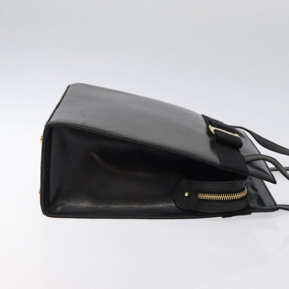 Salvatore Ferragamo Vala Shoulder Bag Leather Black Gold Auth bs26158
