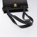 Salvatore Ferragamo Vala Shoulder Bag Leather Black Gold Auth bs26158-7