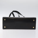 Salvatore Ferragamo Vala Shoulder Bag Leather Black Gold Auth bs26158-9