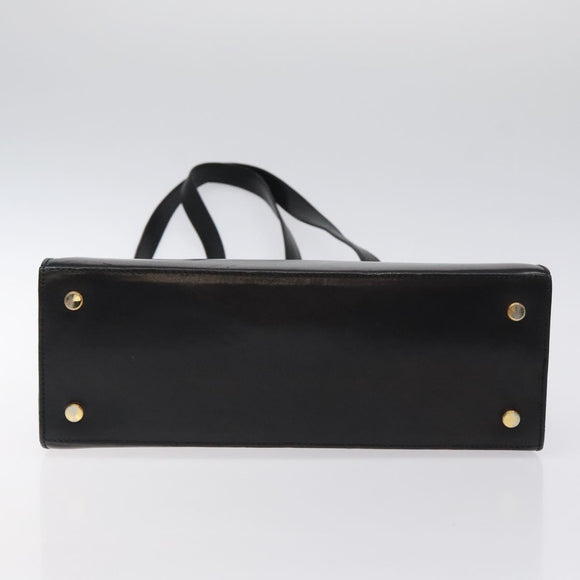 Salvatore Ferragamo Vala Shoulder Bag Leather Black Gold Auth bs26158