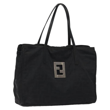 FENDI Zucca Canvas Hand Bag Black Auth bs26161