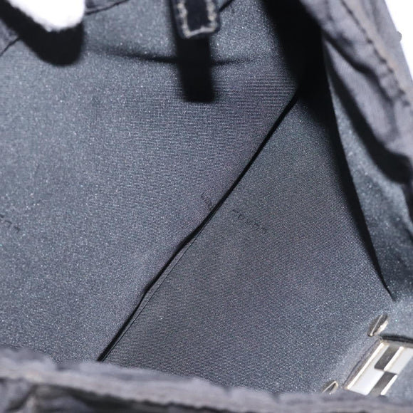 FENDI Zucca Canvas Hand Bag Black Auth bs26161