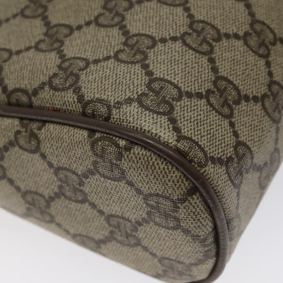 GUCCI GG Supreme Web Sherry Line Clutch Bag PVC Beige 89 01 012 Auth bs26177