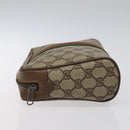GUCCI GG Supreme Web Sherry Line Clutch Bag PVC Beige 89 01 012 Auth bs26177-4
