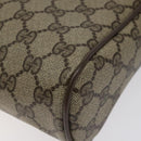 GUCCI GG Supreme Web Sherry Line Clutch Bag PVC Beige 89 01 012 Auth bs26177-7