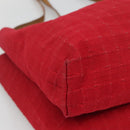 HERMES Amedaba Cabas Do Shoulder Bag Canvas Red Auth bs26182-11
