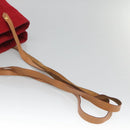 HERMES Amedaba Cabas Do Shoulder Bag Canvas Red Auth bs26182-7