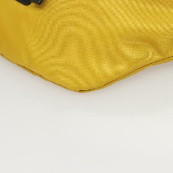 DOLCE&GABBANA Waist bag Nylon Silver Yellow Auth bs26192