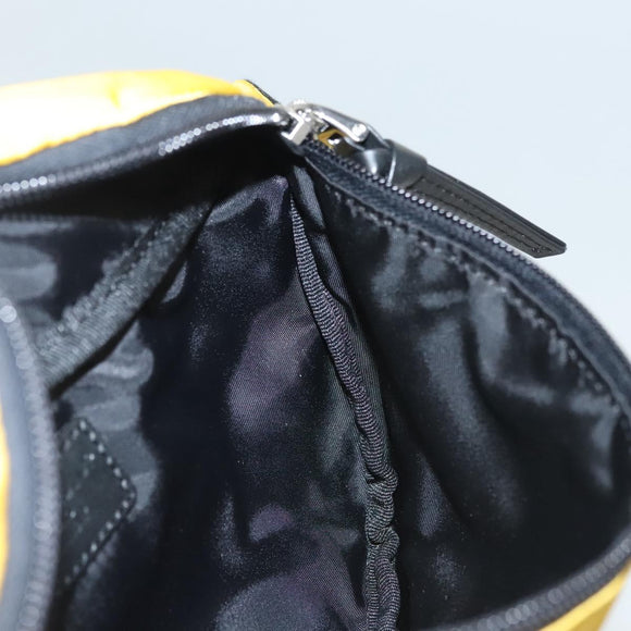 DOLCE&GABBANA Waist bag Nylon Silver Yellow Auth bs26192