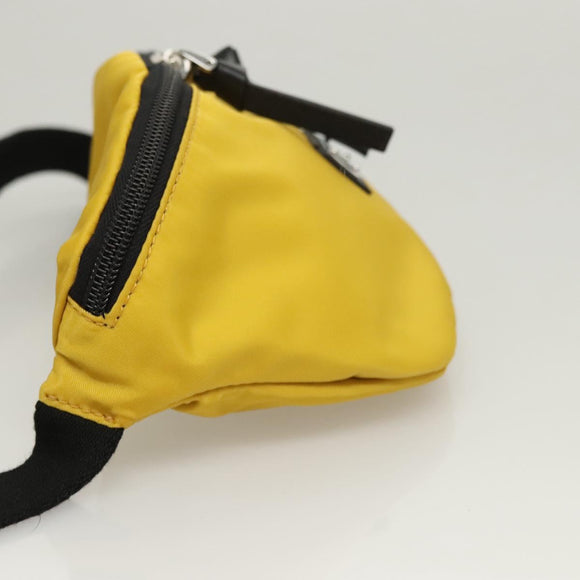 DOLCE&GABBANA Waist bag Nylon Silver Yellow Auth bs26192