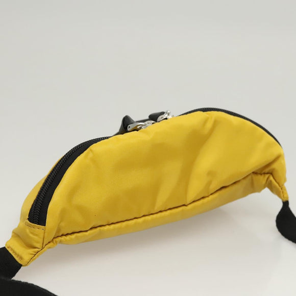 DOLCE&GABBANA Waist bag Nylon Silver Yellow Auth bs26192