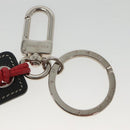 LOUIS VUITTON Taiga Porte Cles Tab LV Alps Bedel Zwart M63771 LV Auth bs26195-5