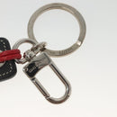 LOUIS VUITTON Taiga Porte Cles Tab LV Alps Bedel Zwart M63771 LV Auth bs26195-6