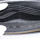 BALENCIAGA Wallet Leather 3Set Black Silver blue Auth bs26196-20