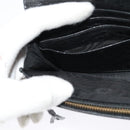 BALENCIAGA Wallet Leather 3Set Black Silver blue Auth bs26196-22