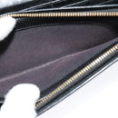 BALENCIAGA Wallet Leather 3Set Black Silver blue Auth bs26196-23