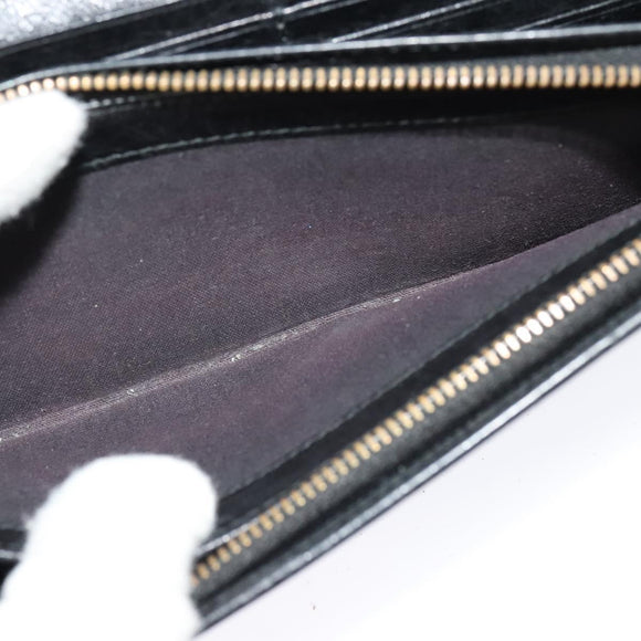 BALENCIAGA Wallet Leather 3Set Black Silver blue Auth bs26196