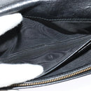 BALENCIAGA Wallet Leather 3Set Black Silver blue Auth bs26196-24